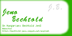 jeno bechtold business card